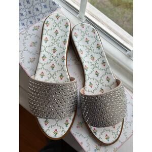 NWT Hill House Home Summer Slides Sz 8 - ✨ Crystal Embellished Resort Sandal ✨